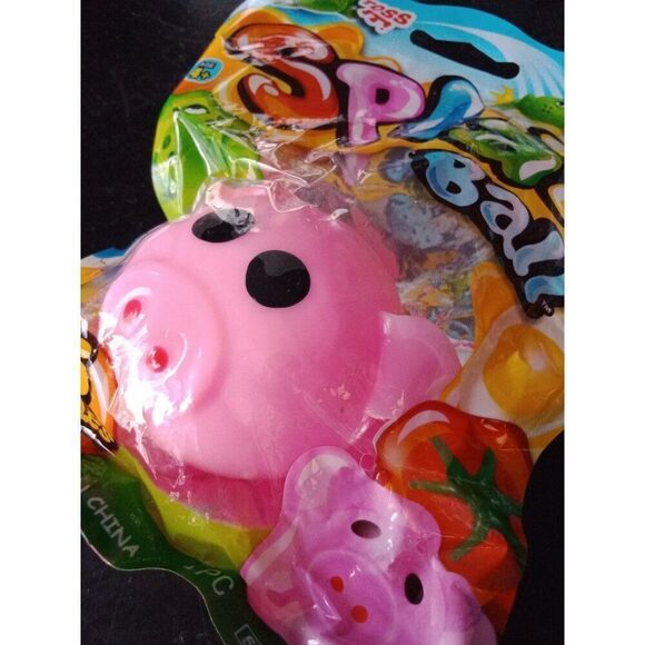 Pink Pig Piggy Splat Ball Toy Stress Relief - Picture 2 of 3